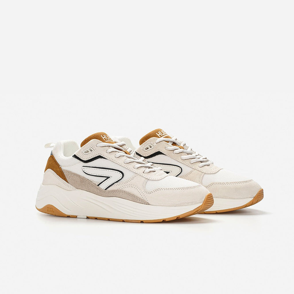 HUB Glide | Off White/Cognac/Dark Coffee | Men - metafield_custom.shoe_type in metafield_custom.web_color