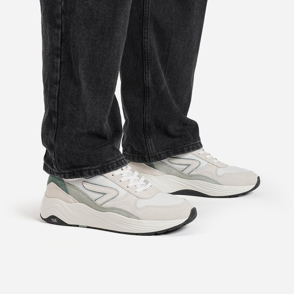 HUB Glide | Off White/Cucumber | Men - metafield_custom.shoe_type in metafield_custom.web_color