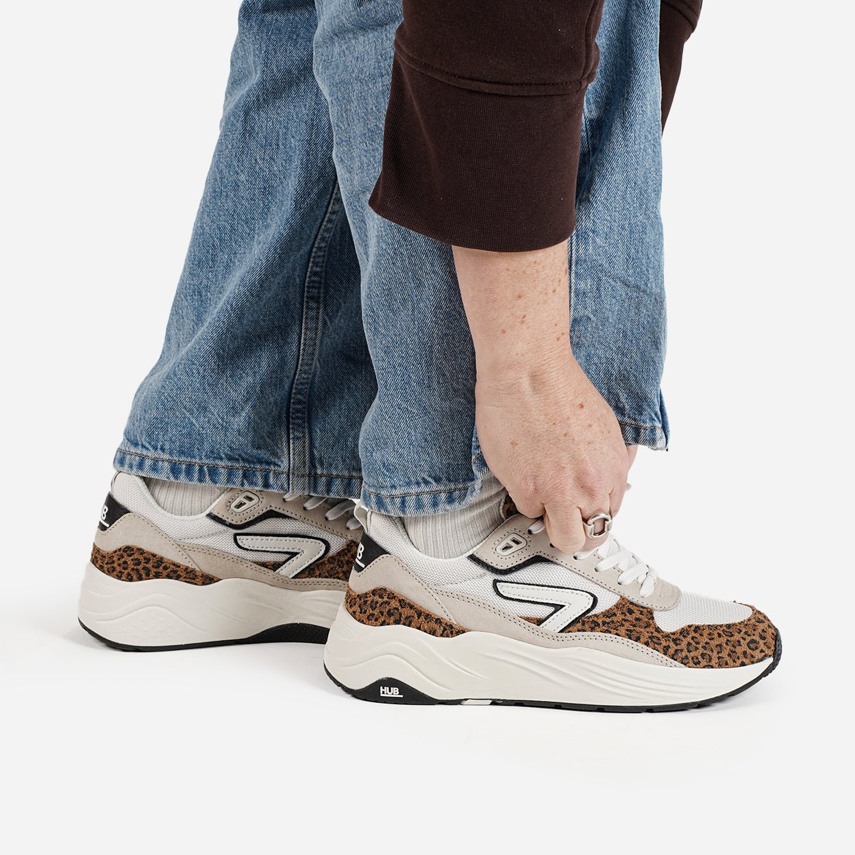 HUB Glide | Off White/Leopard | Women - metafield_custom.shoe_type in metafield_custom.web_color