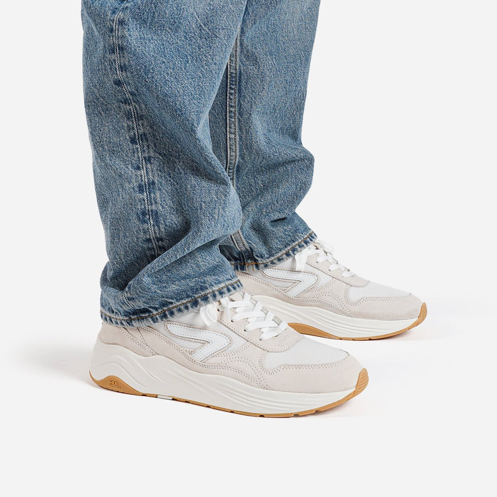HUB Glide | Off White/White | Men - metafield_custom.shoe_type in metafield_custom.web_color
