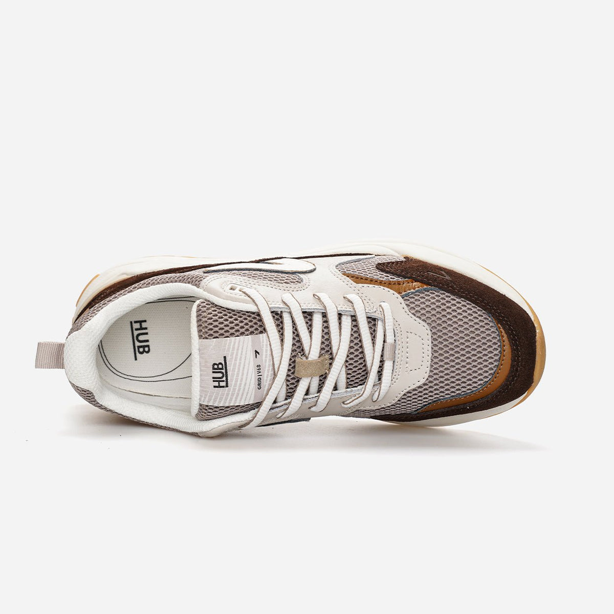 HUB Grid | Almond Brown/Dark Coffee | Men