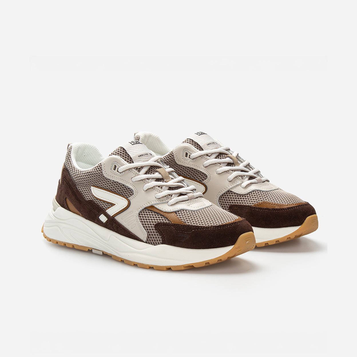 HUB Grid | Almond Brown/Dark Coffee | Men