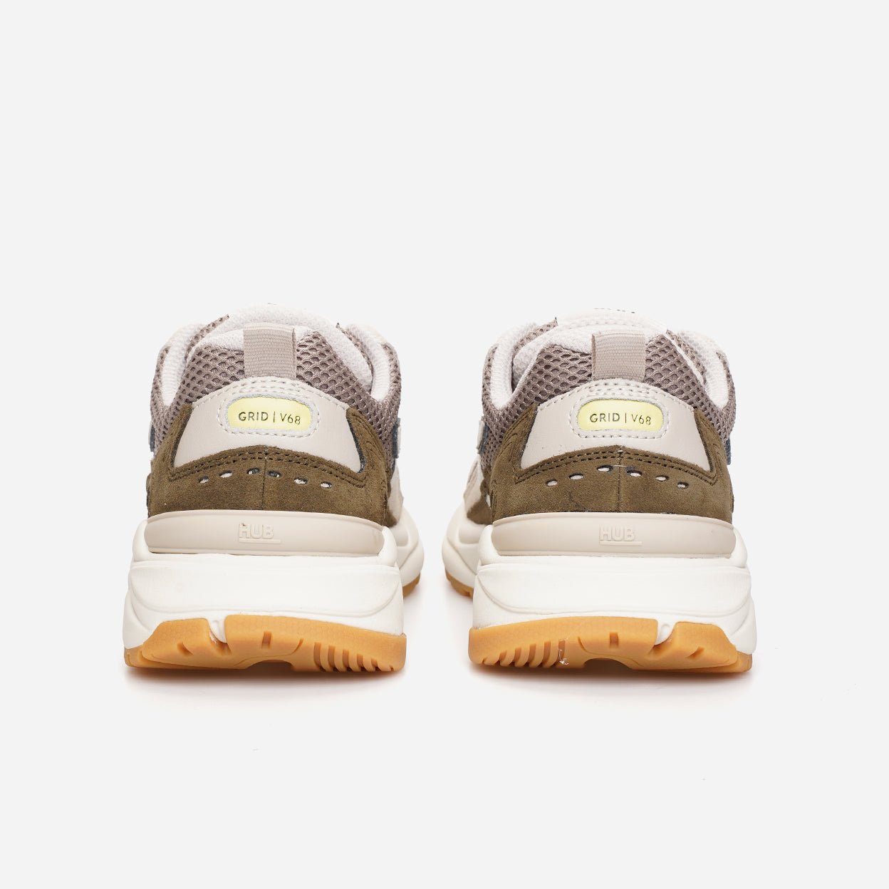 HUB Grid | Almond Brown/Dark Olive | Women