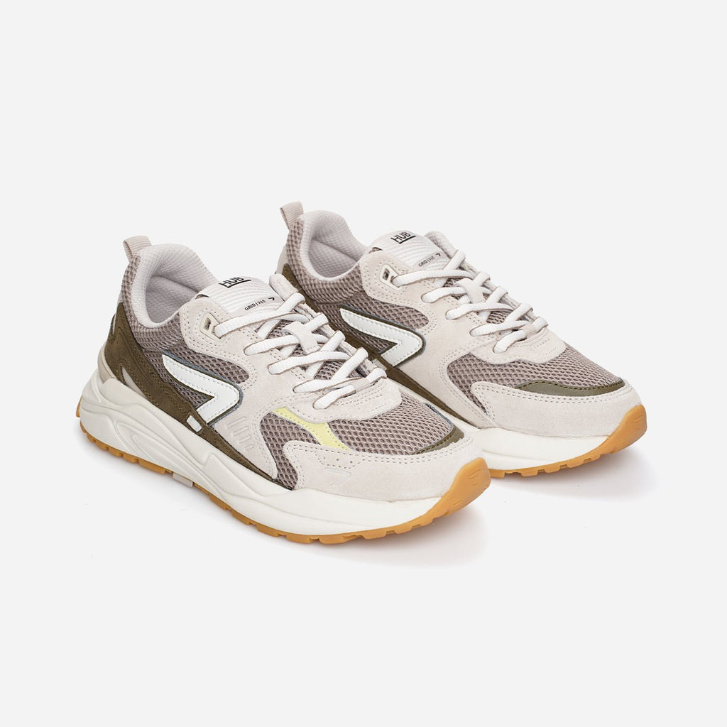 HUB Grid | Almond Brown/Dark Olive | Women