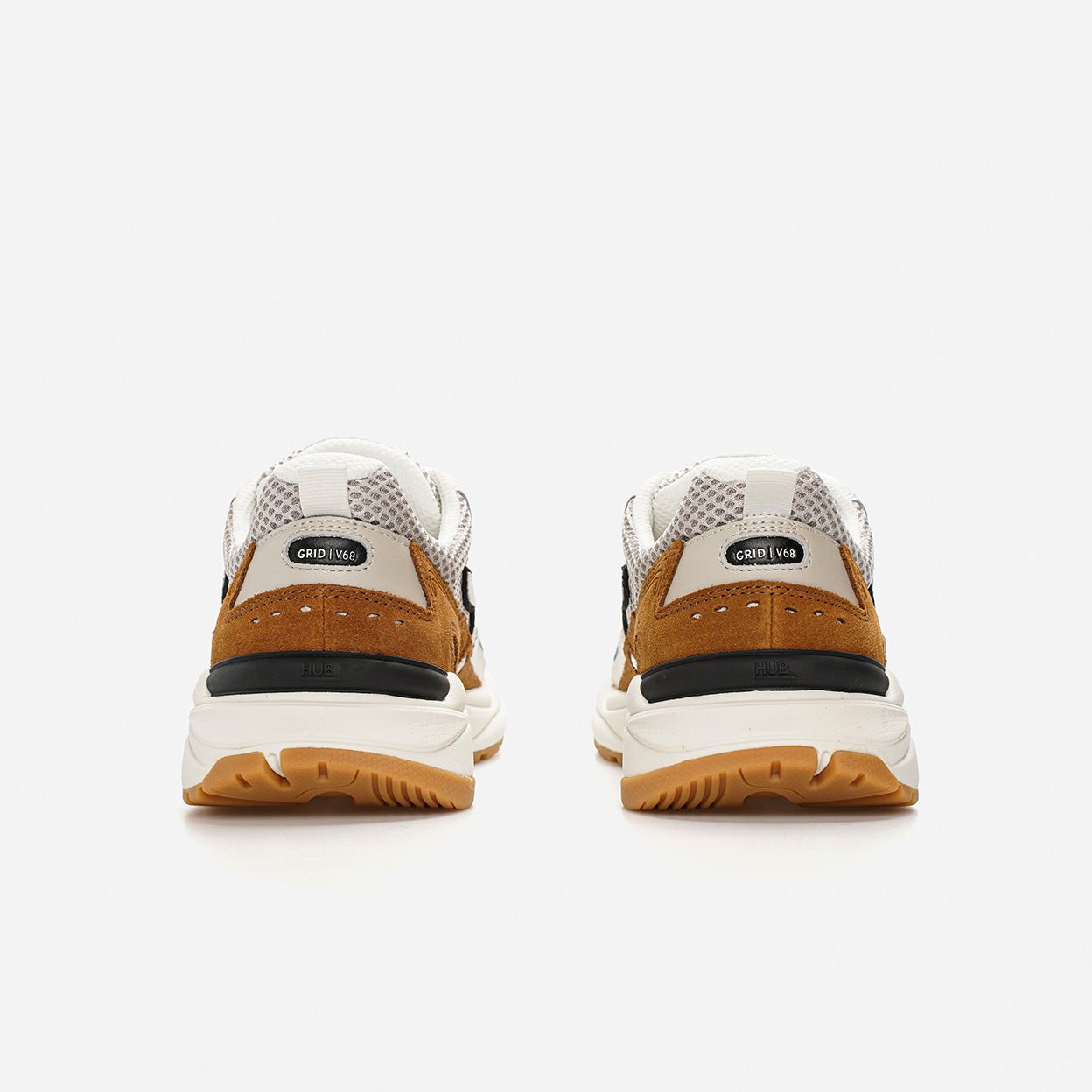HUB Grid | Almond Brown/Off White/Cognac | Men - metafield_custom.shoe_type in metafield_custom.web_color