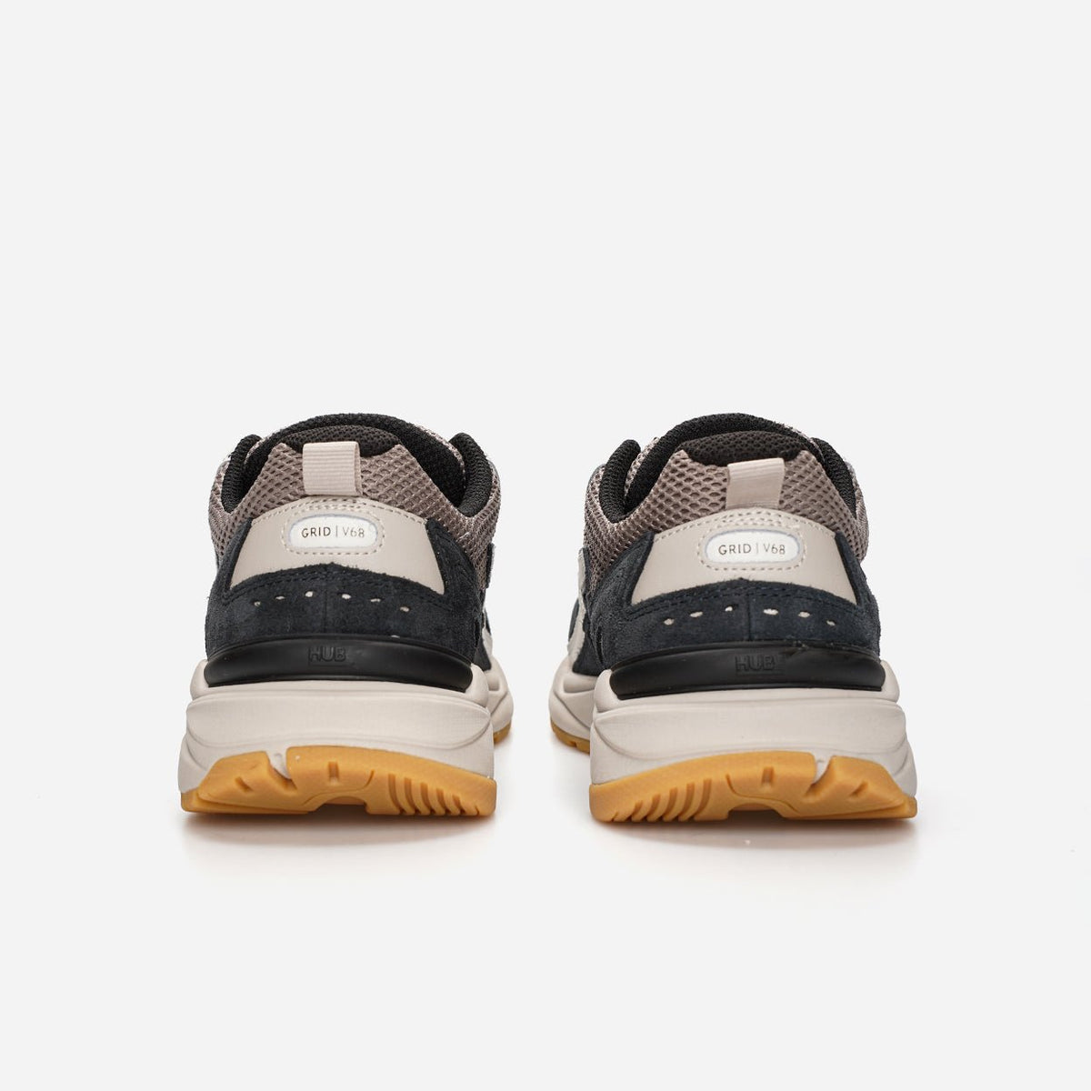 HUB Grid | Almond Brown/Off White/Navy | Men