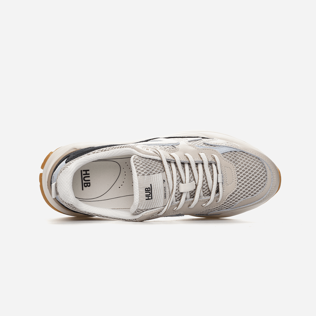 HUB Grid | Almond Brown/Off White/Navy | Men