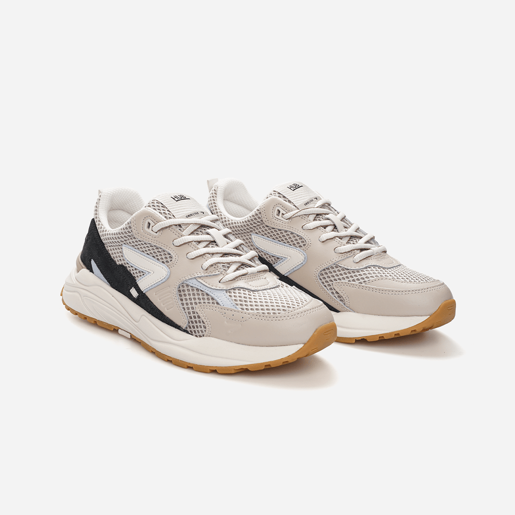 HUB Grid | Almond Brown/Off White/Navy | Men