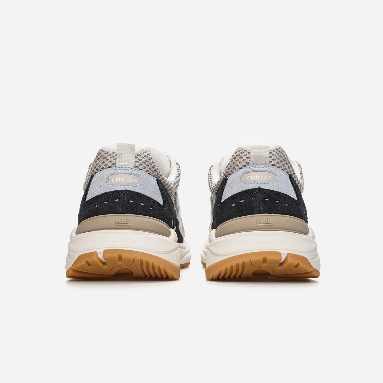 HUB Grid | Almond Brown/Off White/Navy | Men