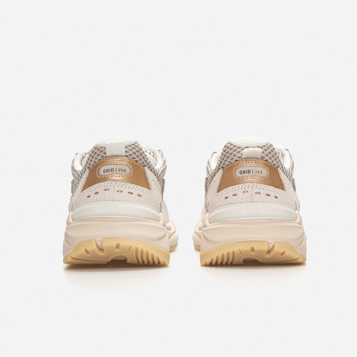 HUB Grid | Almond Brown/Off White/Snake | Women - metafield_custom.shoe_type in metafield_custom.web_color
