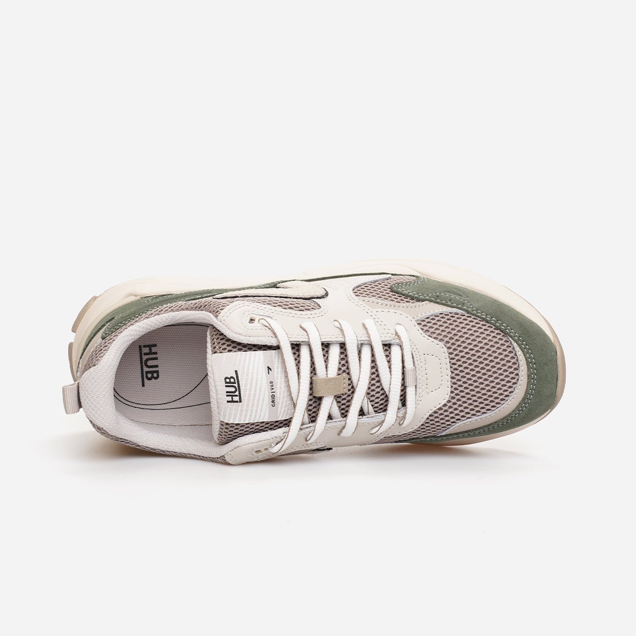 HUB Grid | Almond Brown/Sage-Green | Men