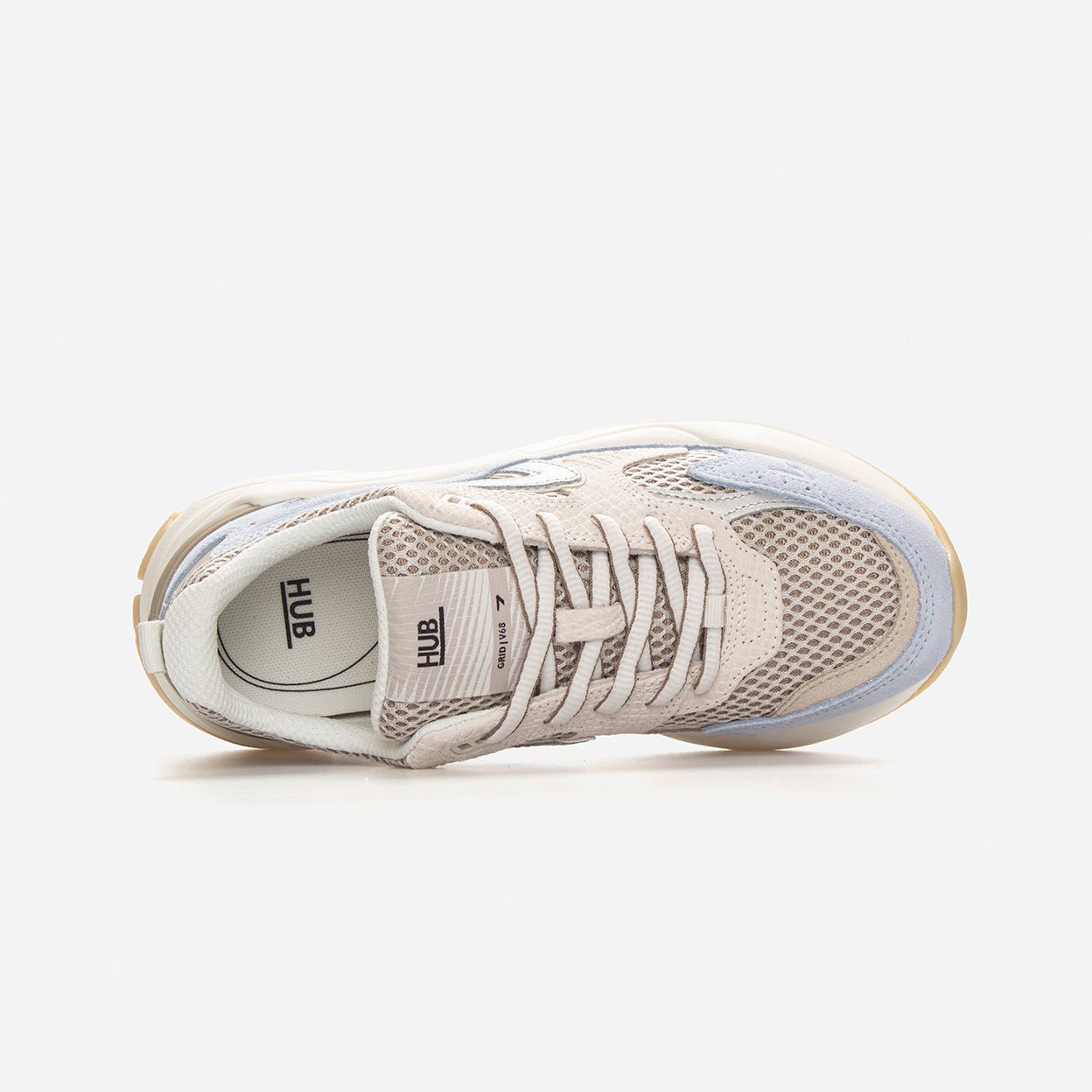 HUB Grid | Almond Brown/Silver/Skyway | Women - metafield_custom.shoe_type in metafield_custom.web_color