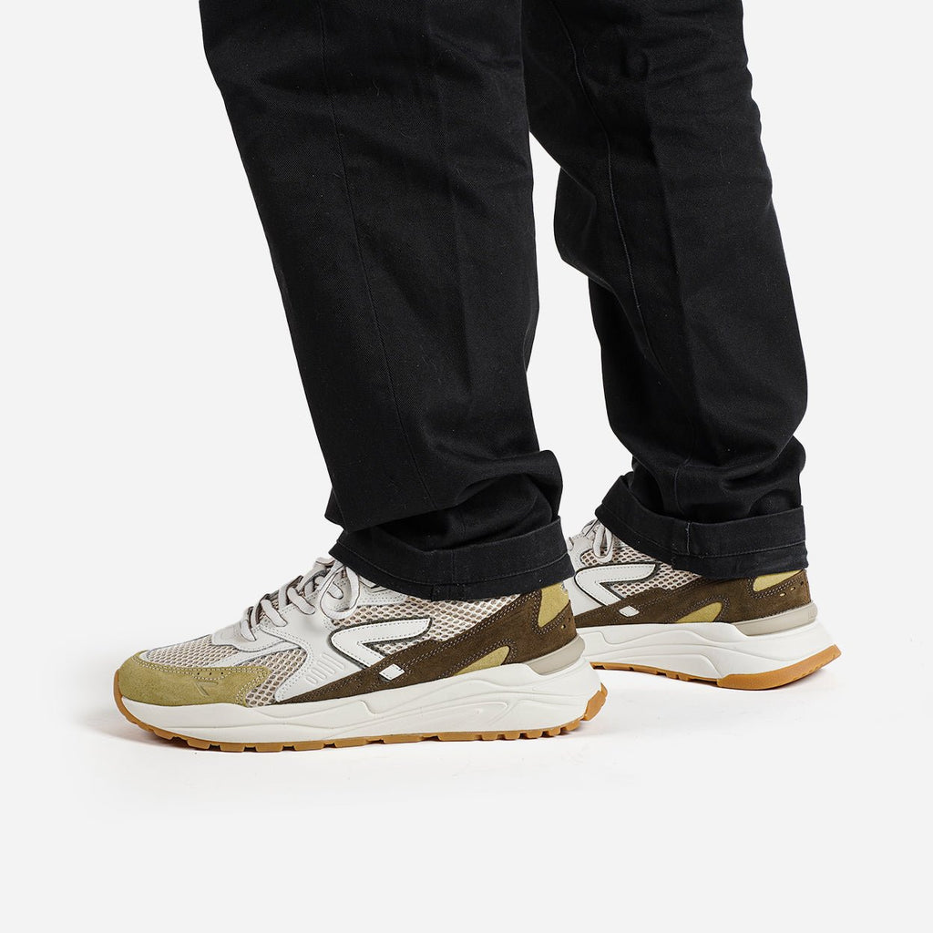 HUB Grid | Olivestone/Off White/Dark Olive | Men - metafield_custom.shoe_type in metafield_custom.web_color