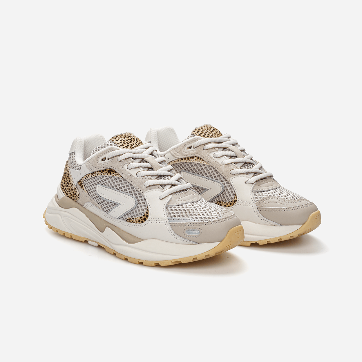 HUB Slam | Almond Brown/Off White/Cheetah | Women
