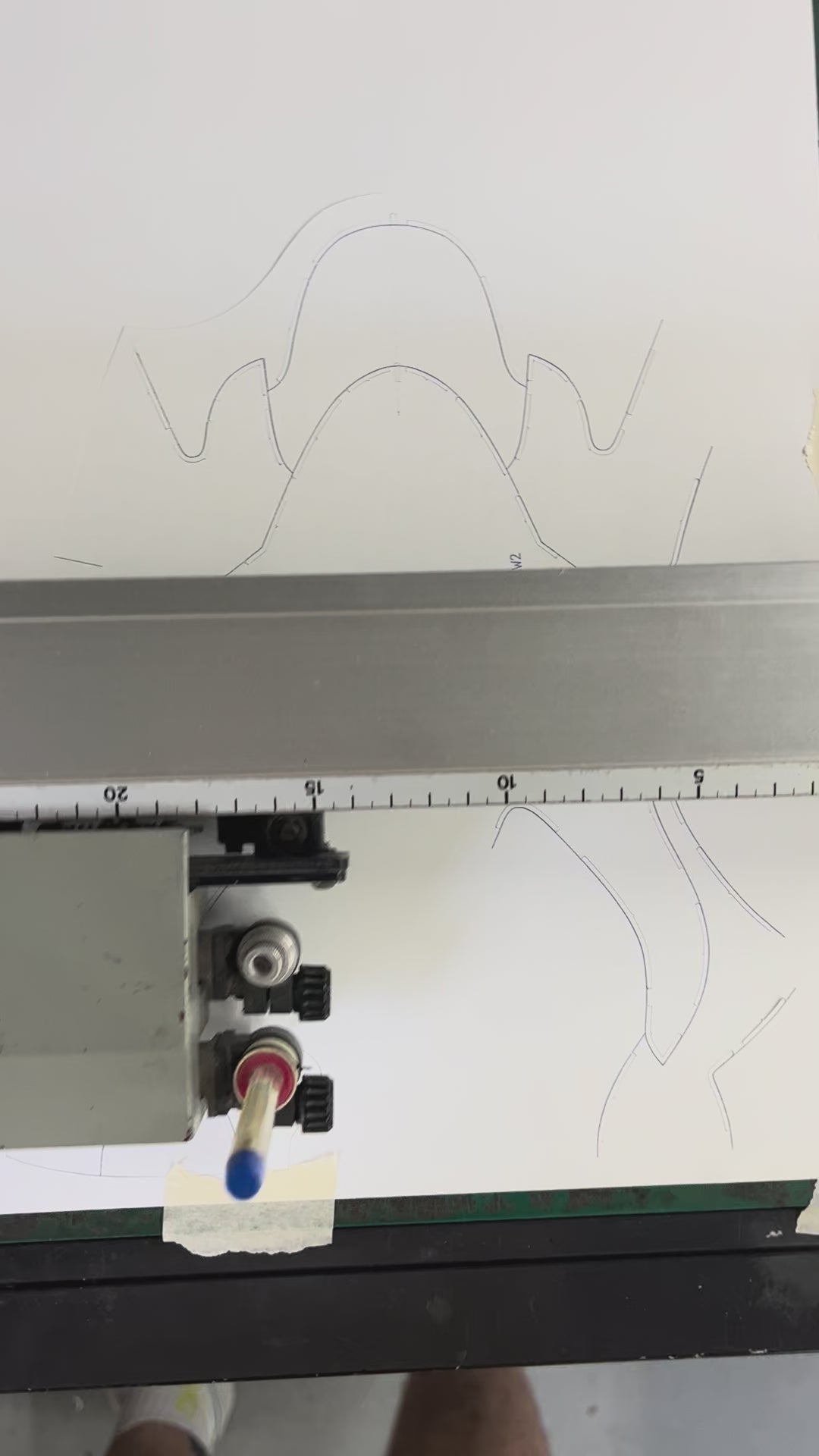 Cutting a sneaker shape in Leather