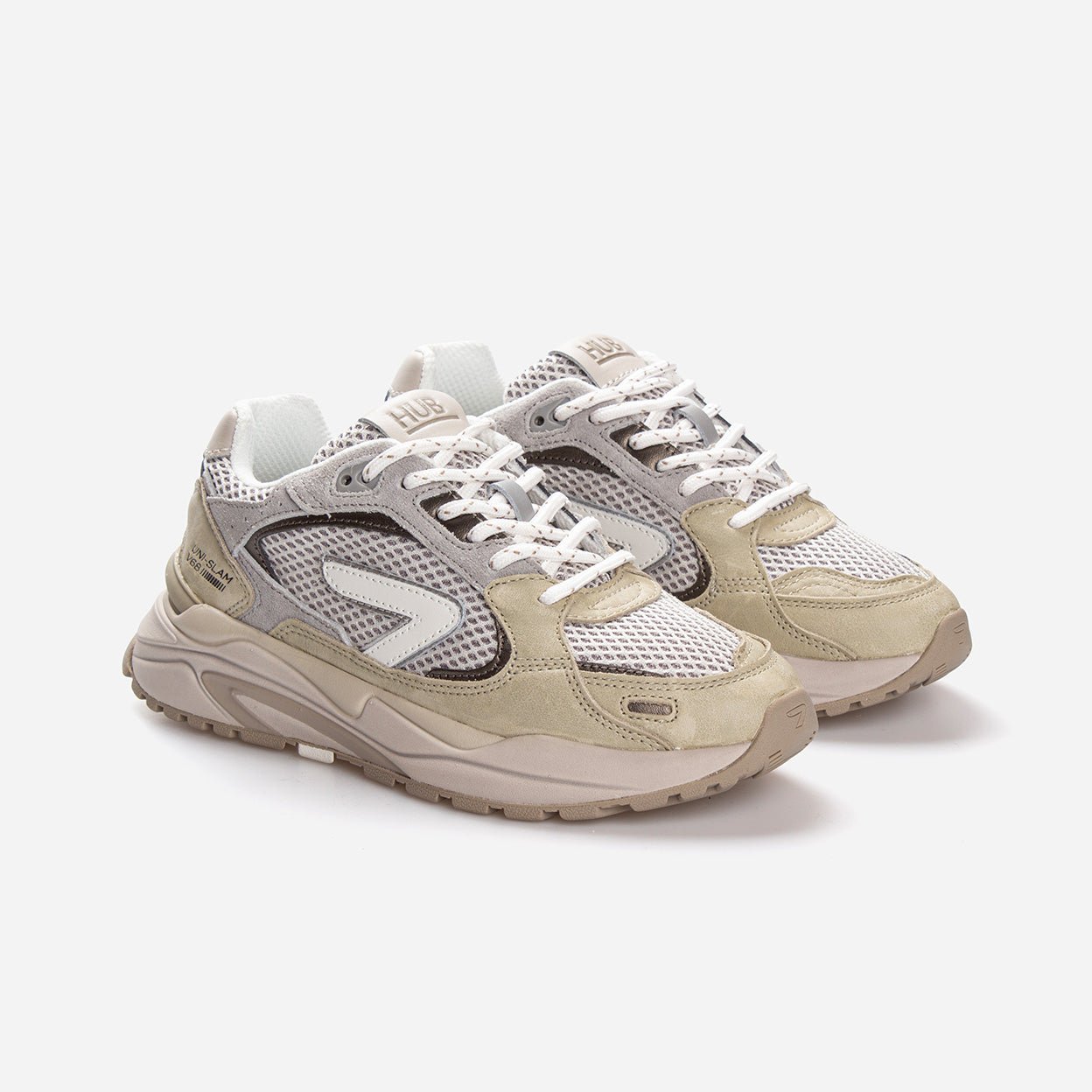 Slam | Khaki/Mid Grey/Off White | Women - HUB Footwear