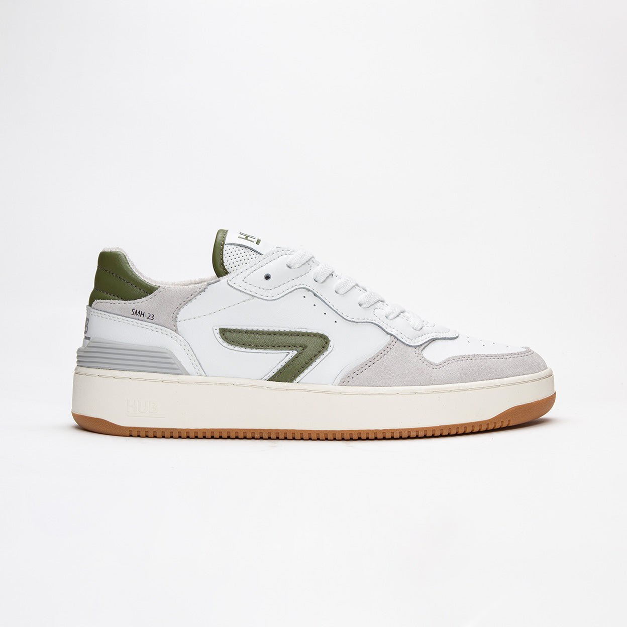 Smash | White/Moss Green | Men - HUB Footwear