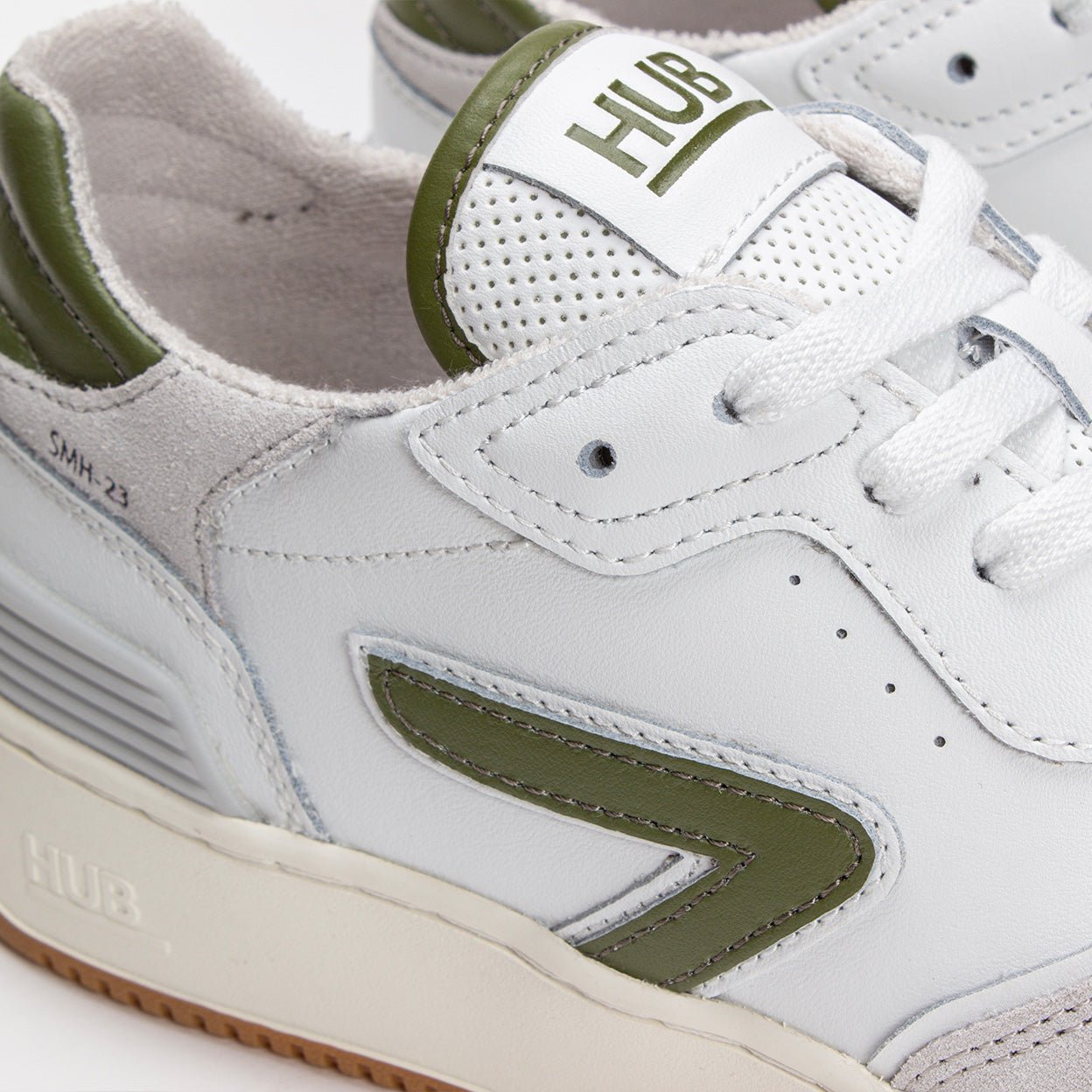 Smash | White/Moss Green | Men - HUB Footwear