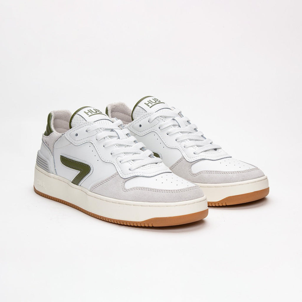 Smash | White/Moss Green | Men - HUB Footwear